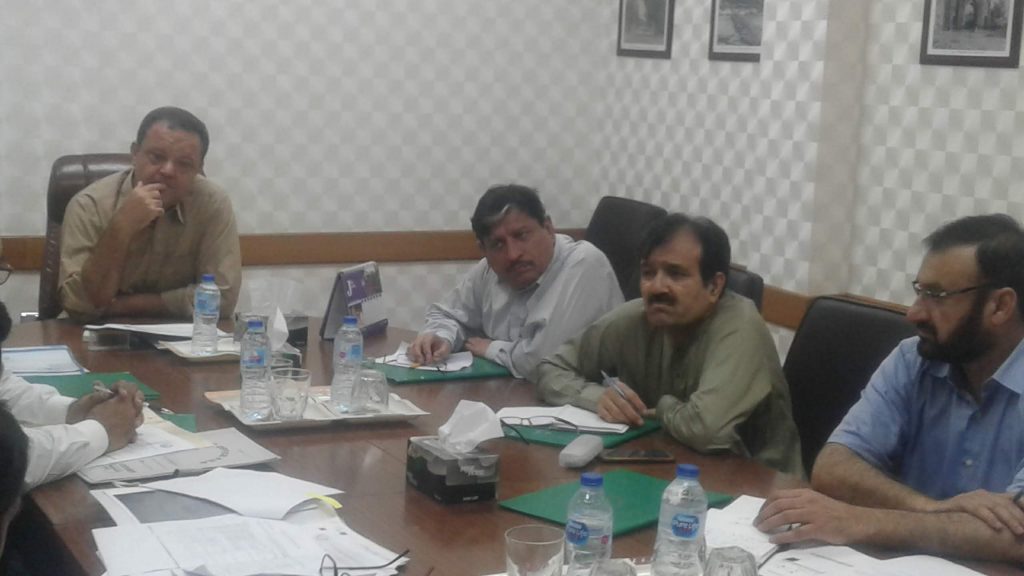 Secretary Industries Development KP during  department meeting